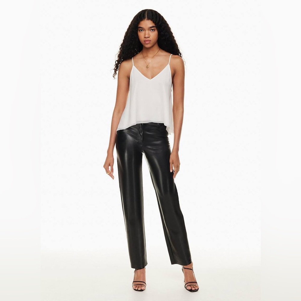 Aritzia Wilfred Melina Leather Crop Pant